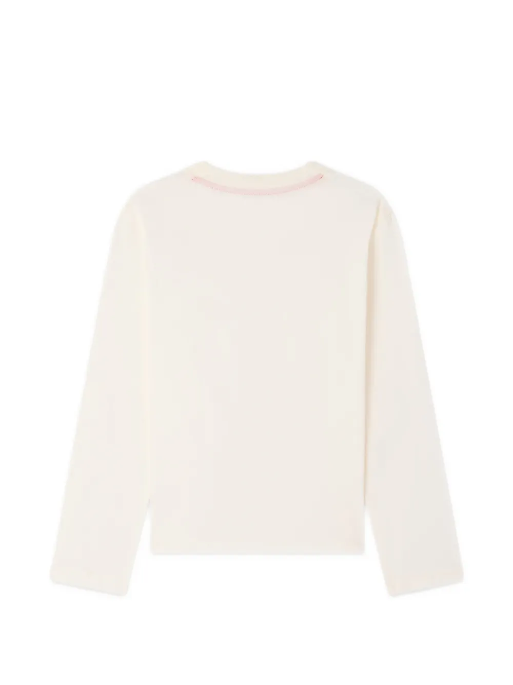 Bonpoint Theia T-shirt met logopatch en lange mouwen Wit