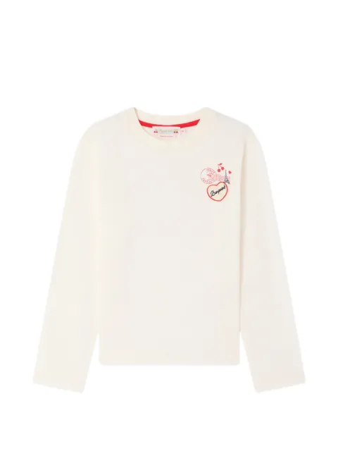 Bonpoint Theia logo-patch long-sleeve T-shirt