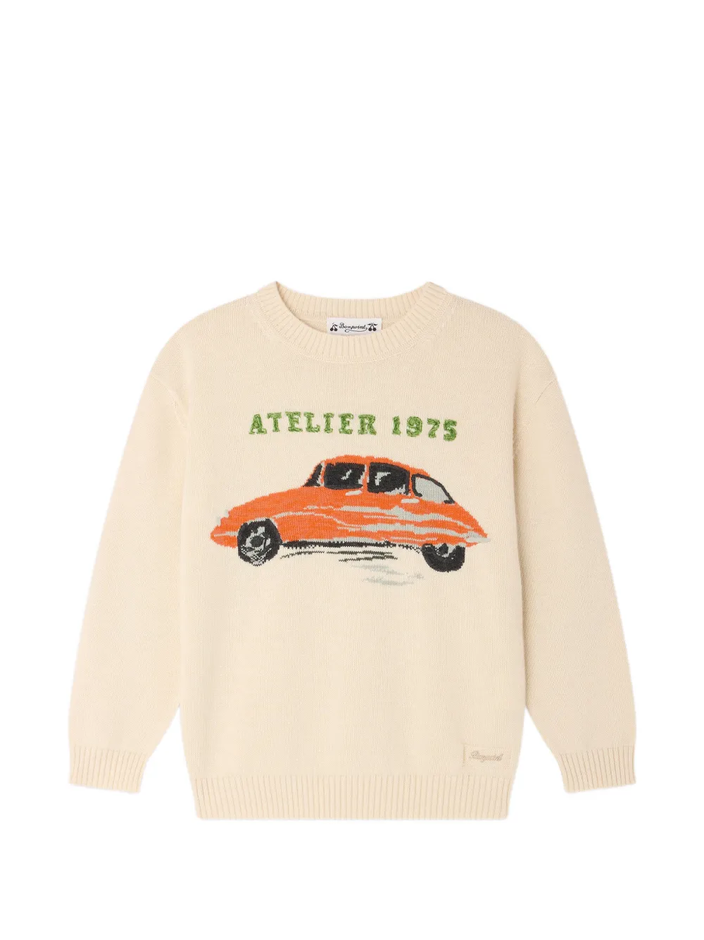 Bonpoint car-intarsia sweater - Toni neutri