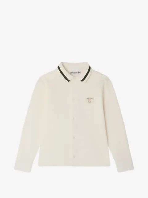 Bonpoint Martial logo-patch shirt