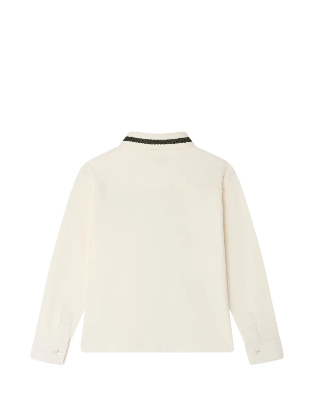 Bonpoint Martial shirt met logo-patch Beige