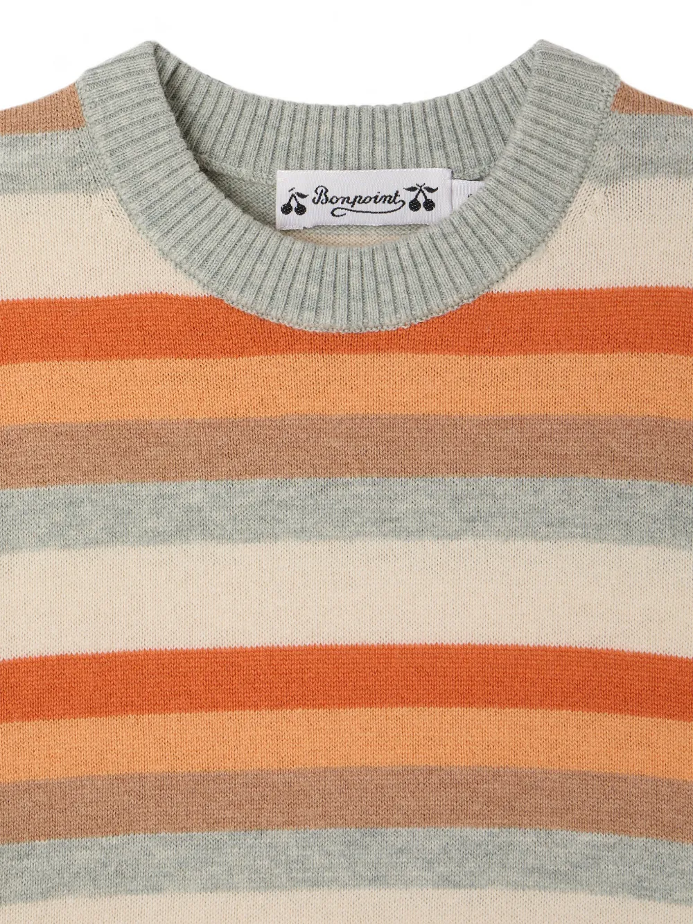 Bonpoint Trui met geborduurd logo Beige