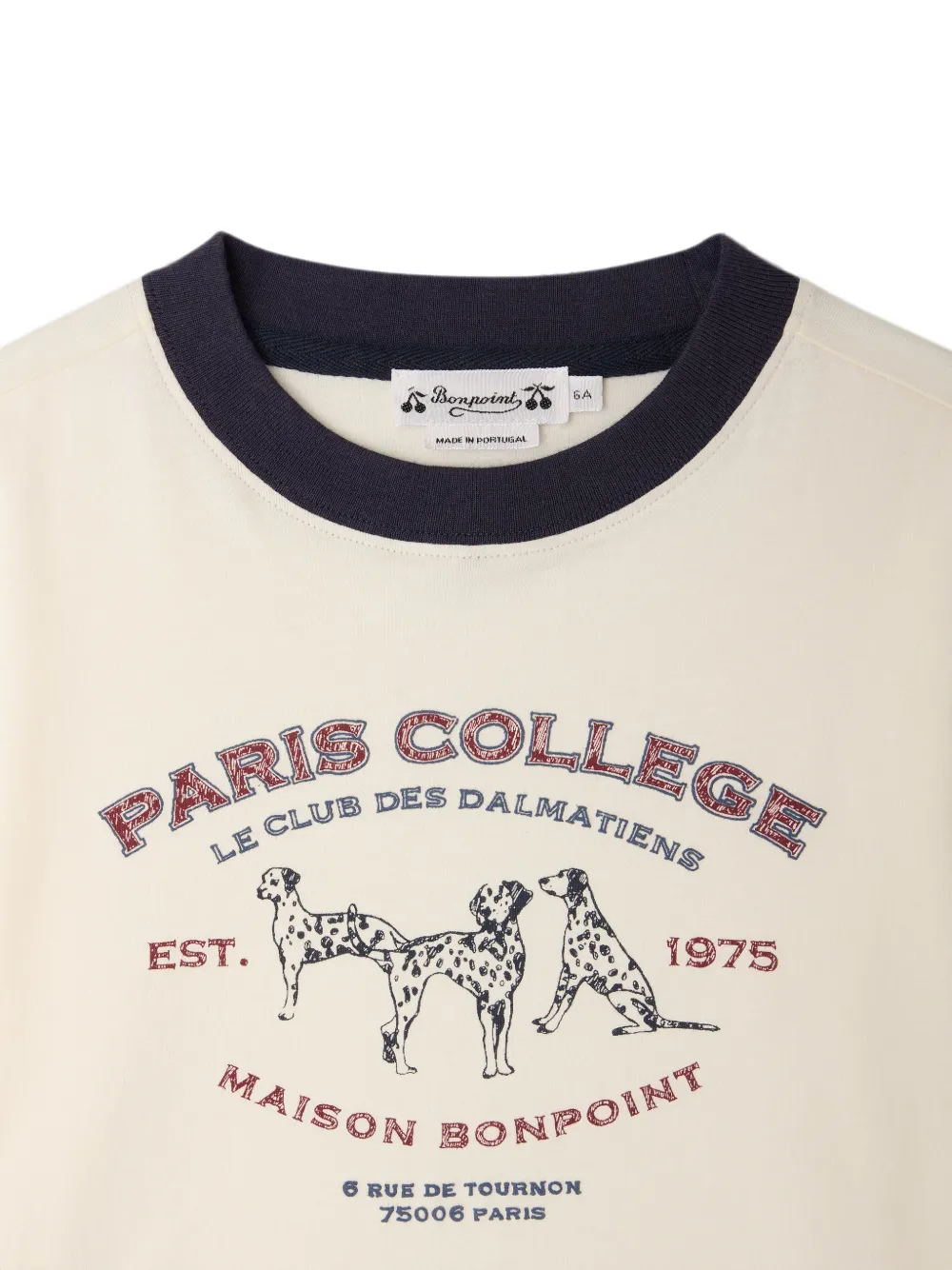 Bonpoint T-shirt met grafische print Beige