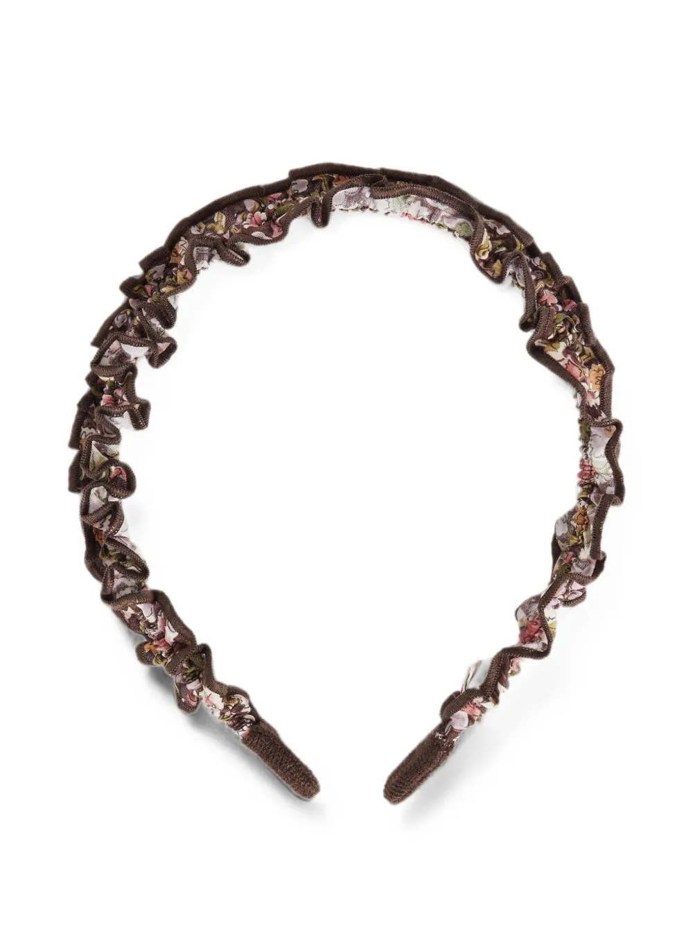Bonpoint Cerchietto Jovie con ruches - Marrone