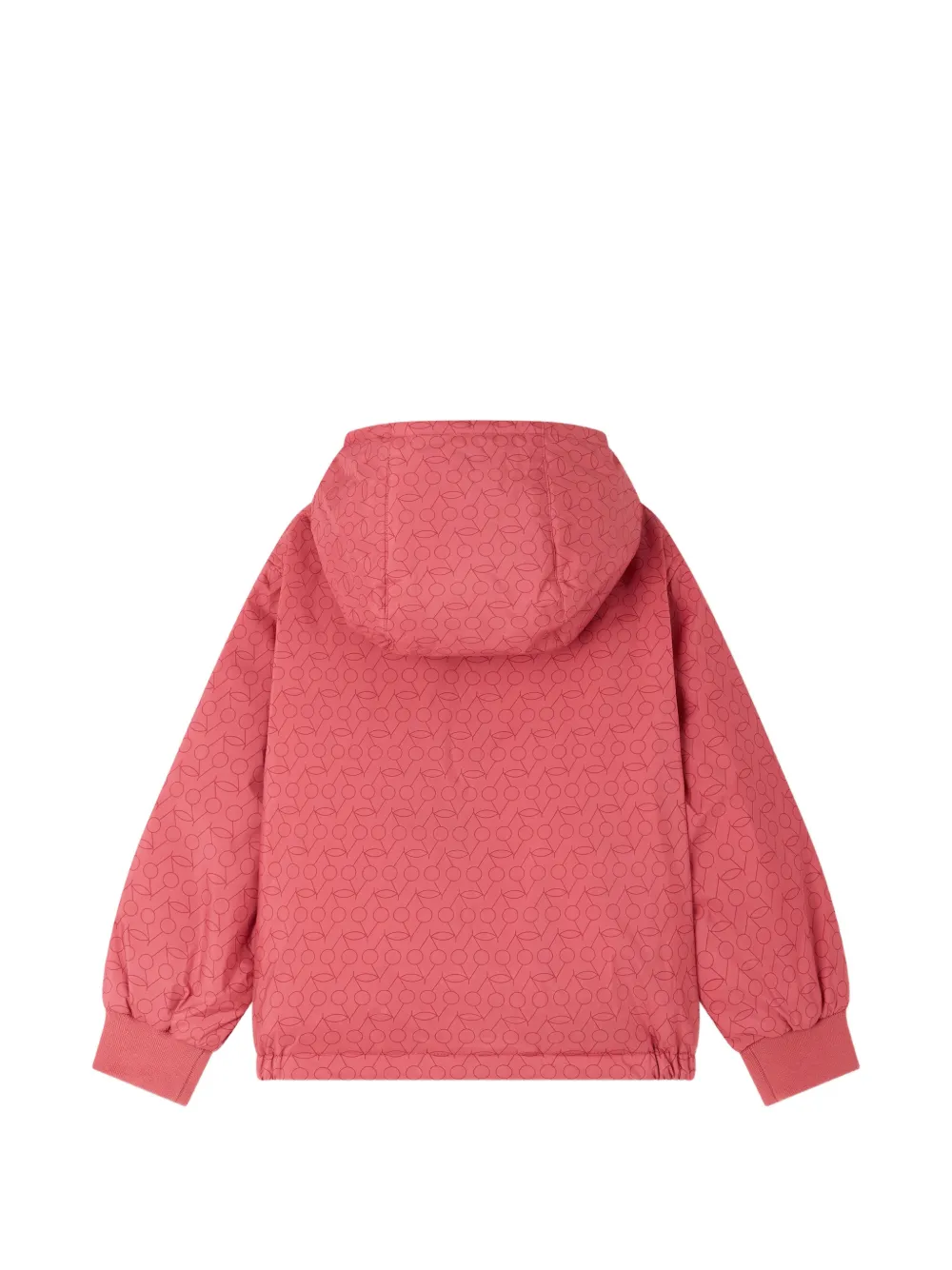 Bonpoint Marguerite jack met capuchon en kersenprint Roze