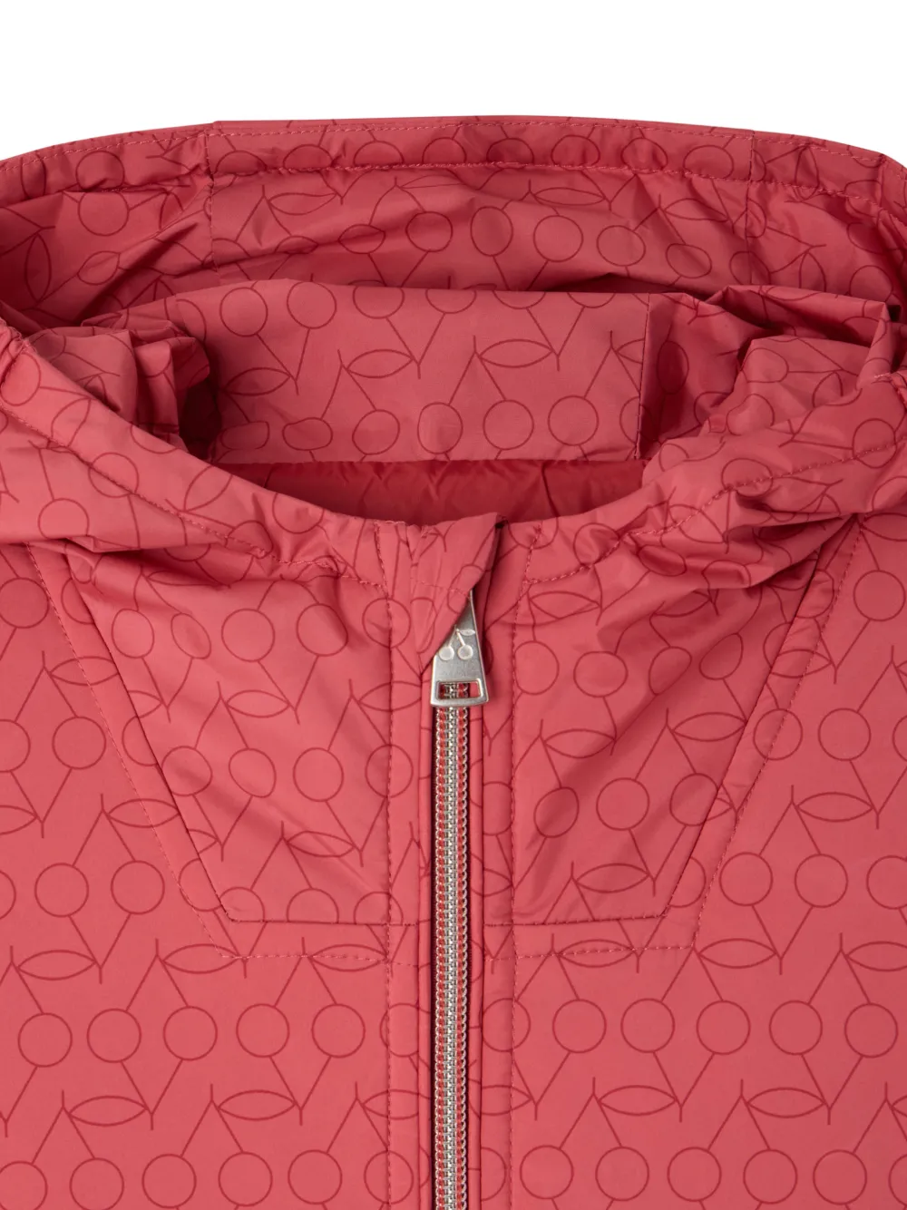 Bonpoint Marguerite jack met capuchon en kersenprint Roze