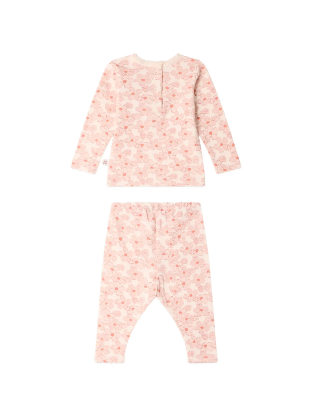 Bonpoint Genna sweater en broek met bloemenprint Beige