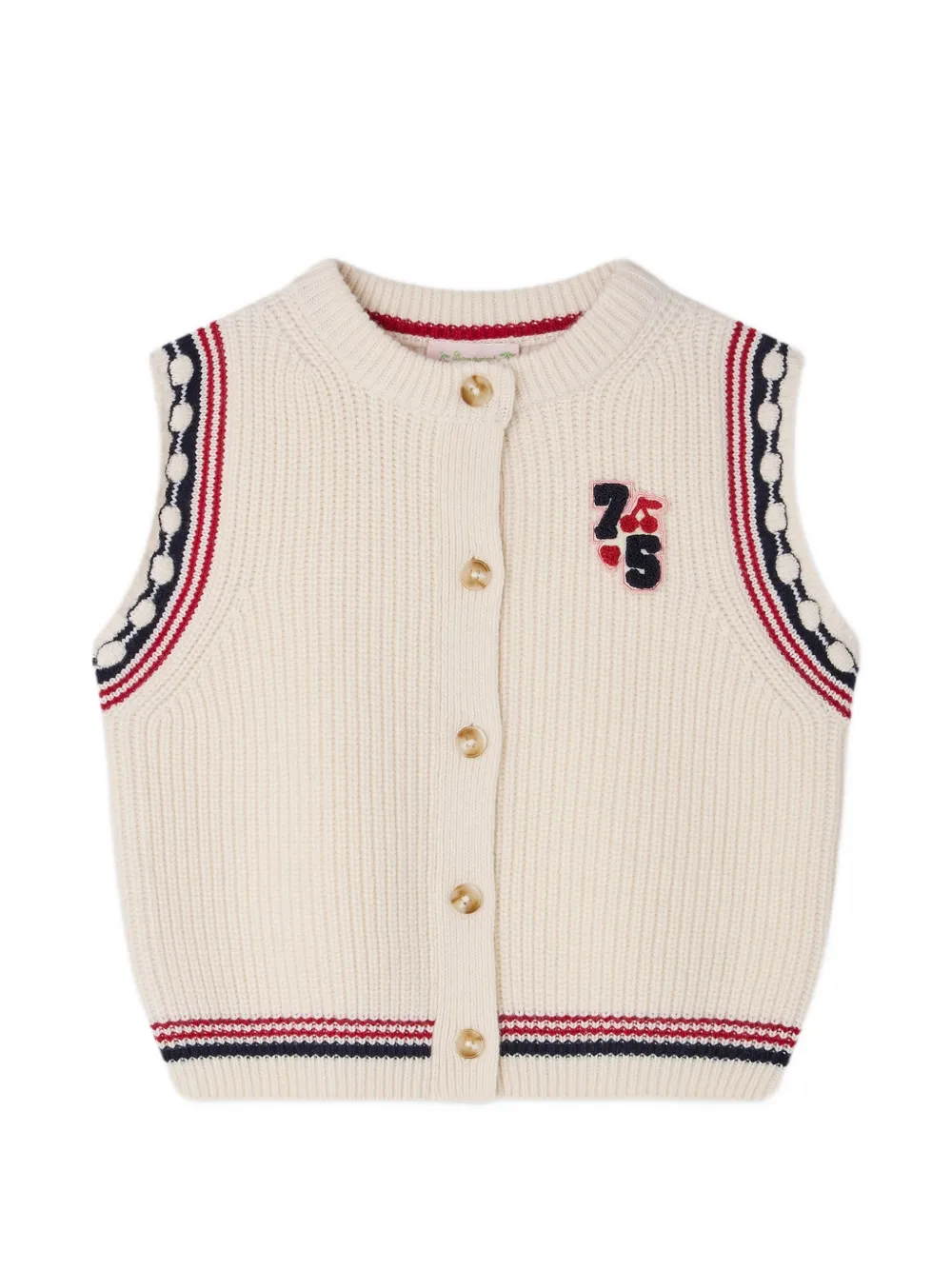 Bonpoint Gerippter Cardigan - Nude