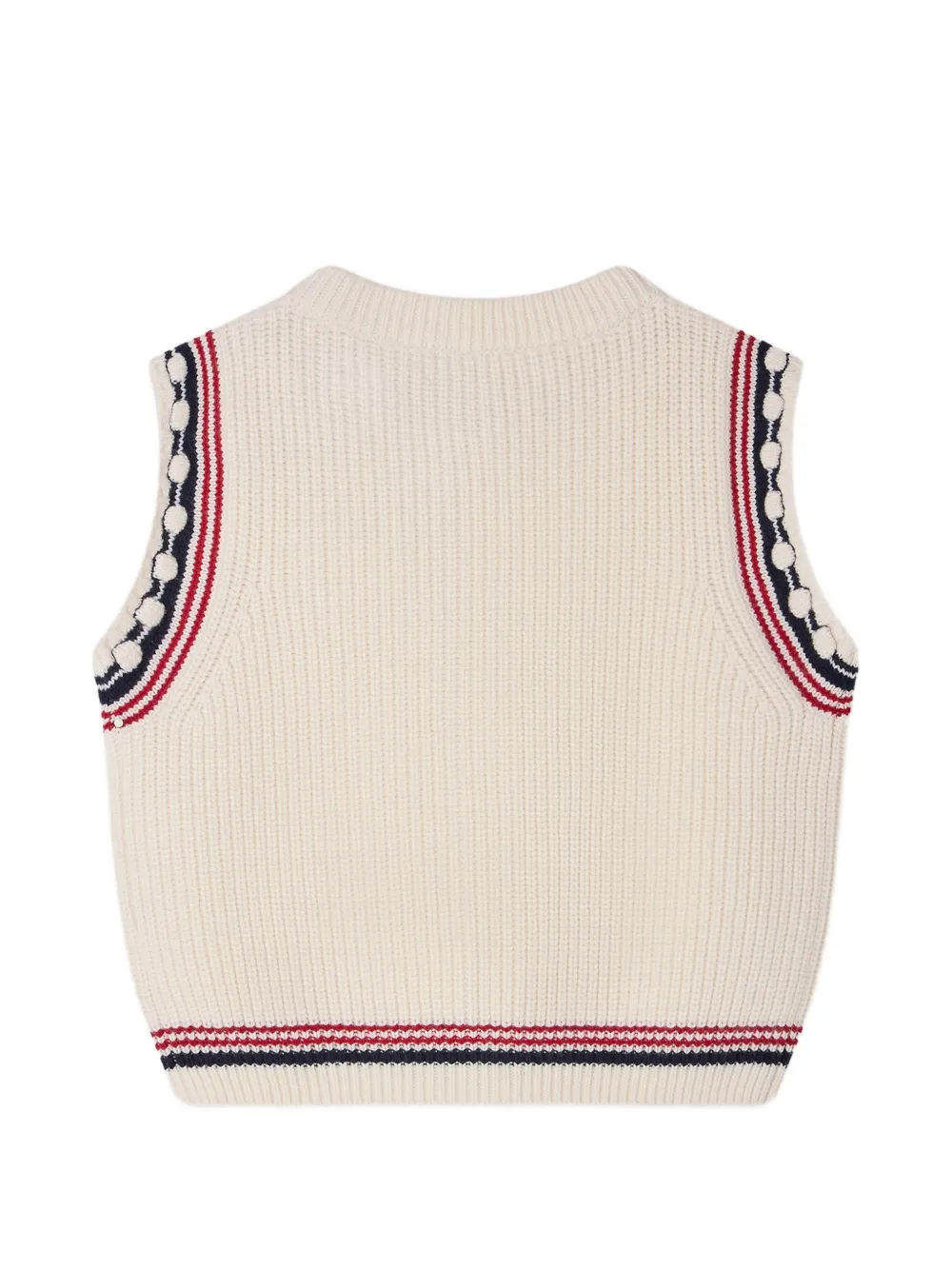 Bonpoint Mona ribgebreid vest Beige