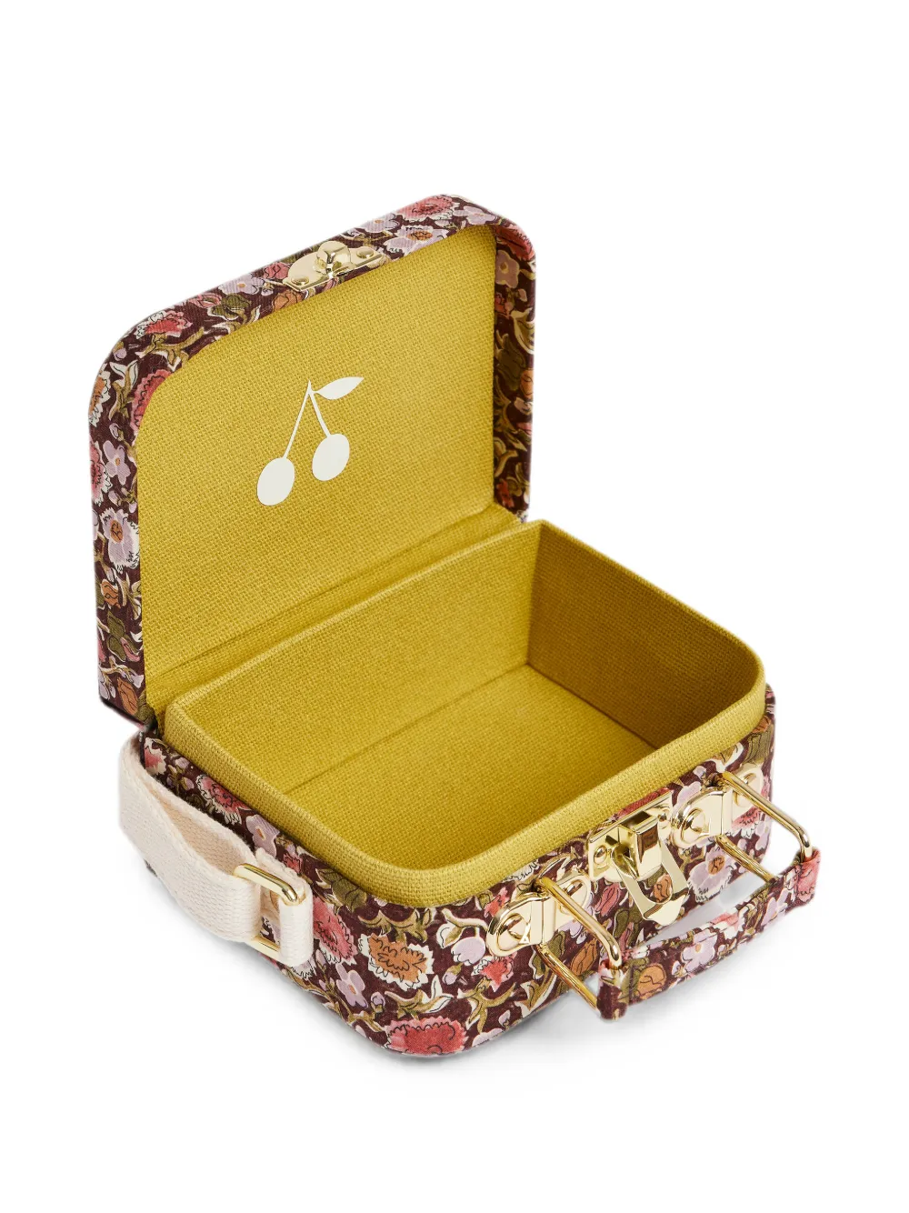 Bonpoint Aimane schoudertas met bloemen-print en kersen-patroon Bruin