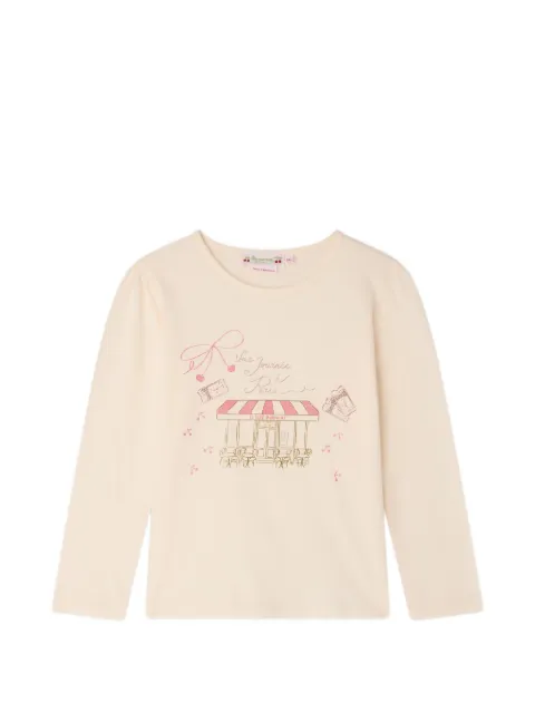 Bonpoint Gracieuse graphic-print long-sleeve T-shirt