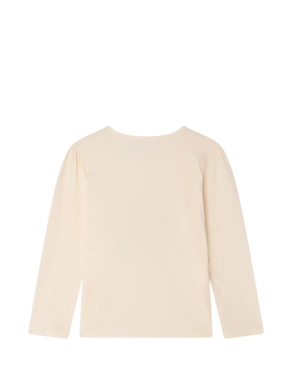 Bonpoint Gracieuse T-shirt met grafische print en lange mouwen Beige