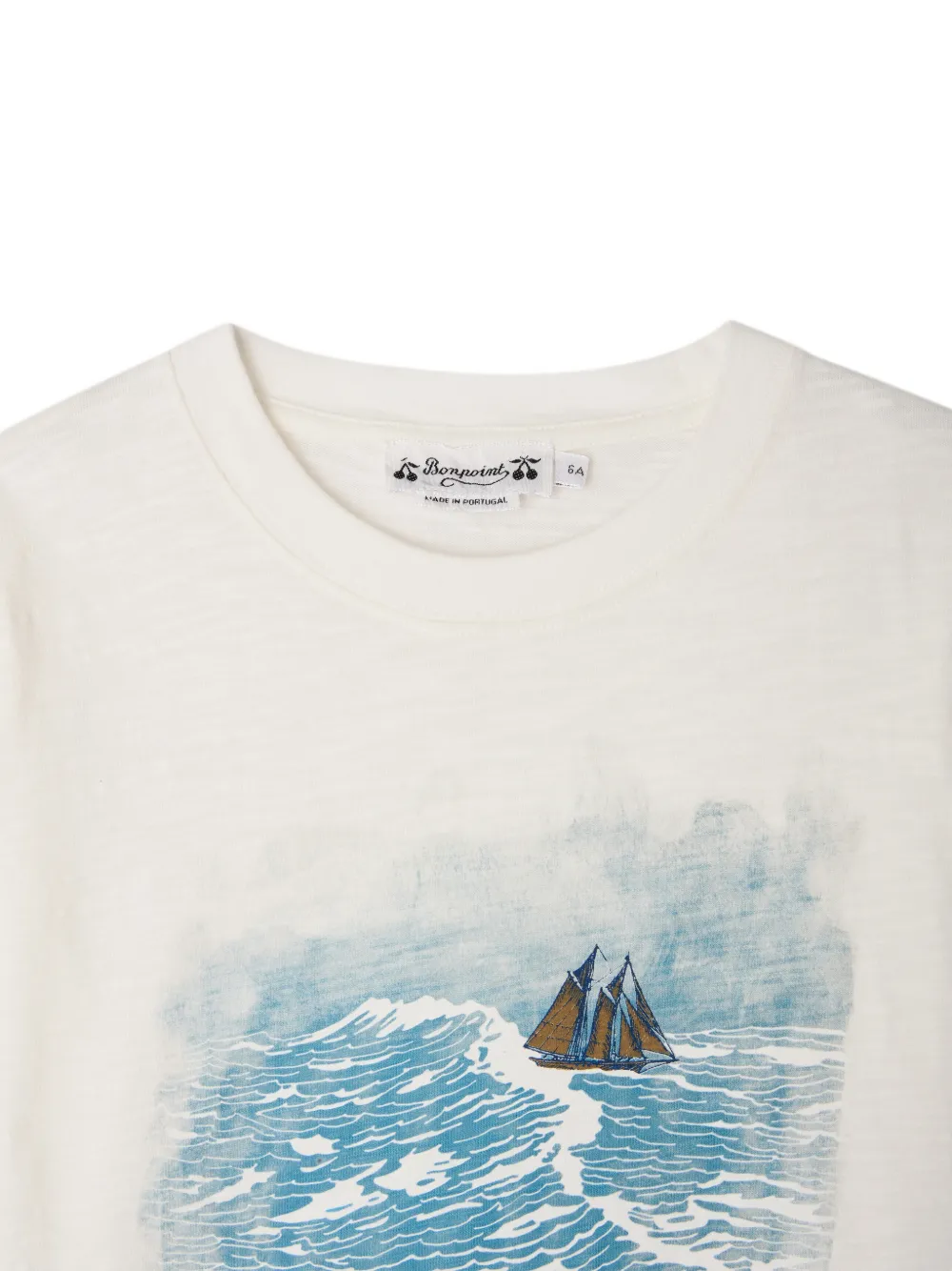 Bonpoint T-shirt met grafische print Beige