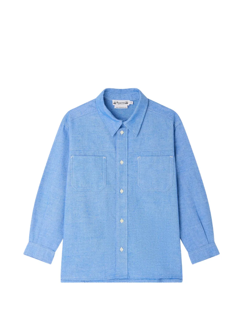 Bonpoint Camicia Martell con taschino - Blu