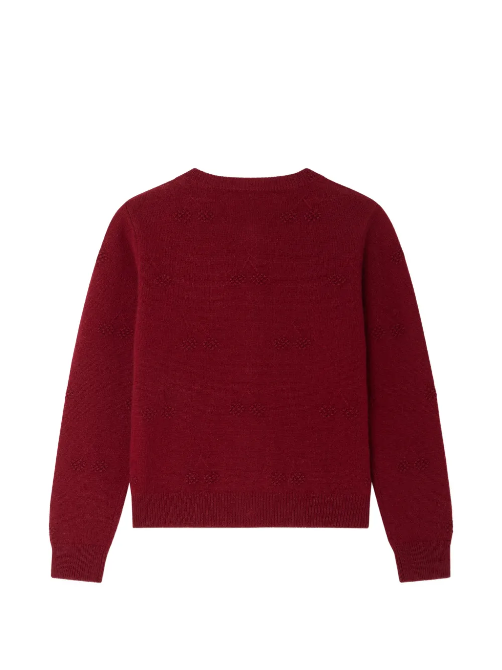Bonpoint Manon cherry-pointelle cardigan Rood
