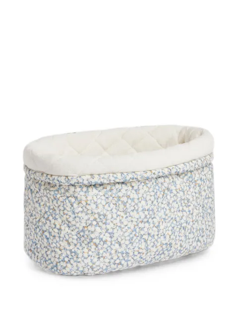 Bonpoint floral-print quilted basket
