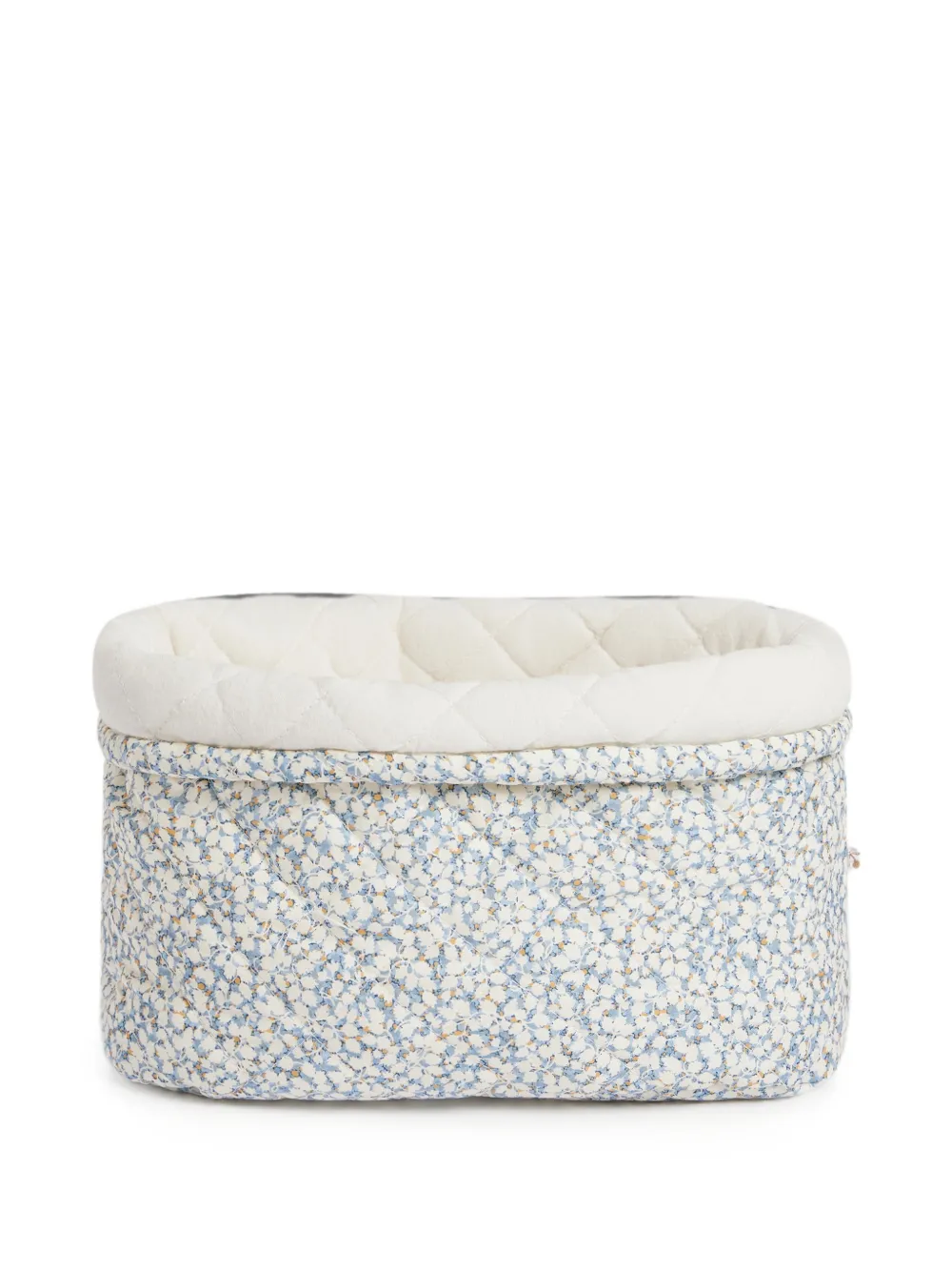 Bonpoint Gewatteerde mand met bloemen-print Blauw