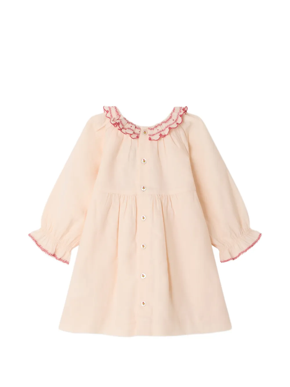 Bonpoint Melyssa embroidered ruffled dress - Toni neutri