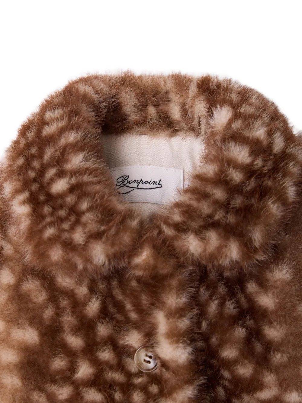 Bonpoint Jas van imitatiebont met fawn-print Bruin