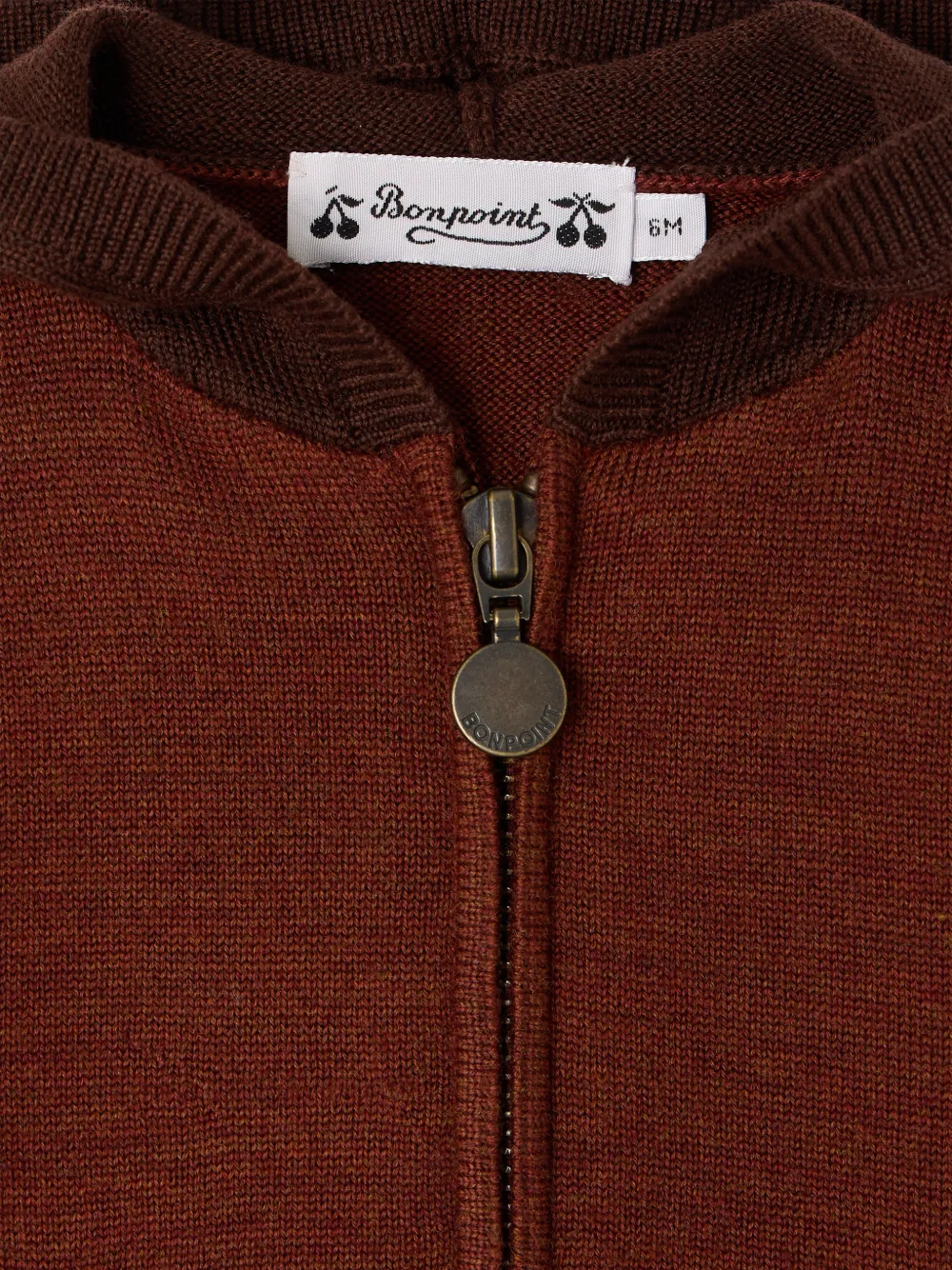 Bonpoint Alexandros hoodie met rits Bruin