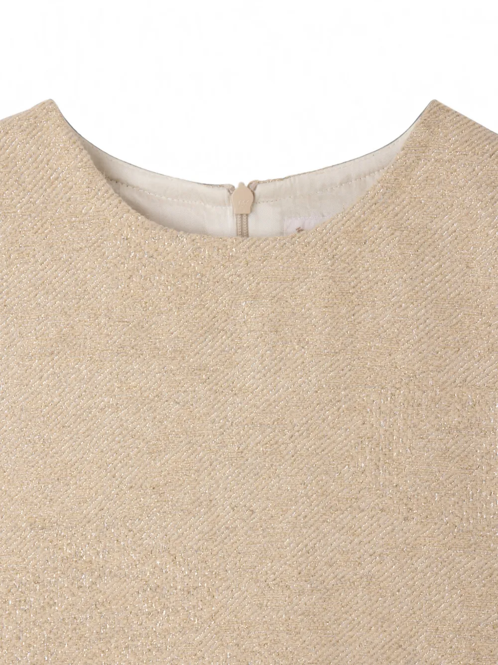 Bonpoint Jinette jurk met metallic effect Beige