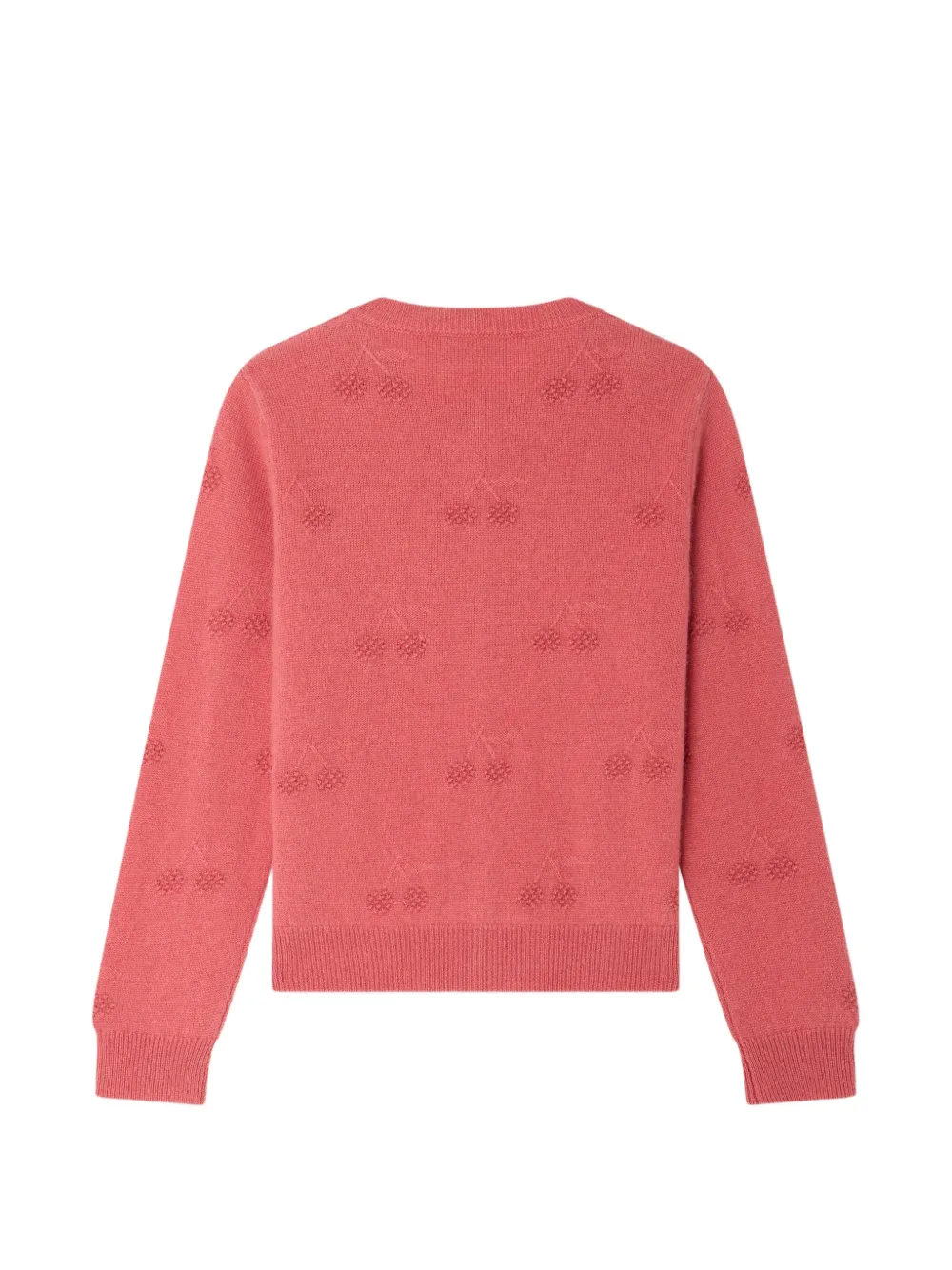 Bonpoint Manon vest met geborduurde kersen Roze