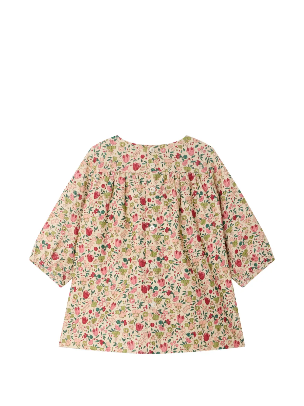 Bonpoint Jurk met bloemenprint Beige
