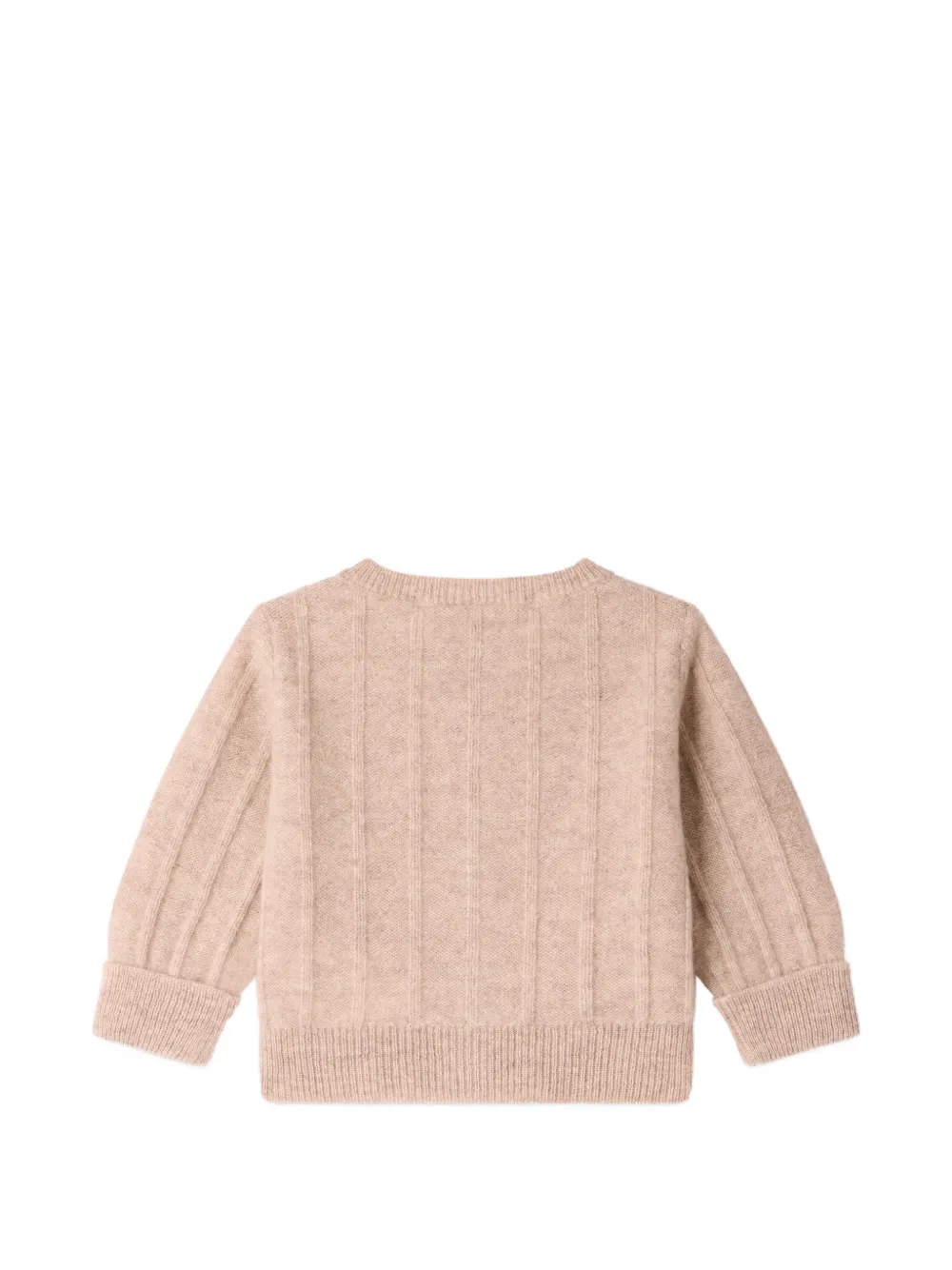 Bonpoint Leander kabelgebreid vest Beige