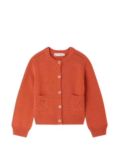 Bonpoint Elisea pointelle-knit cardigan
