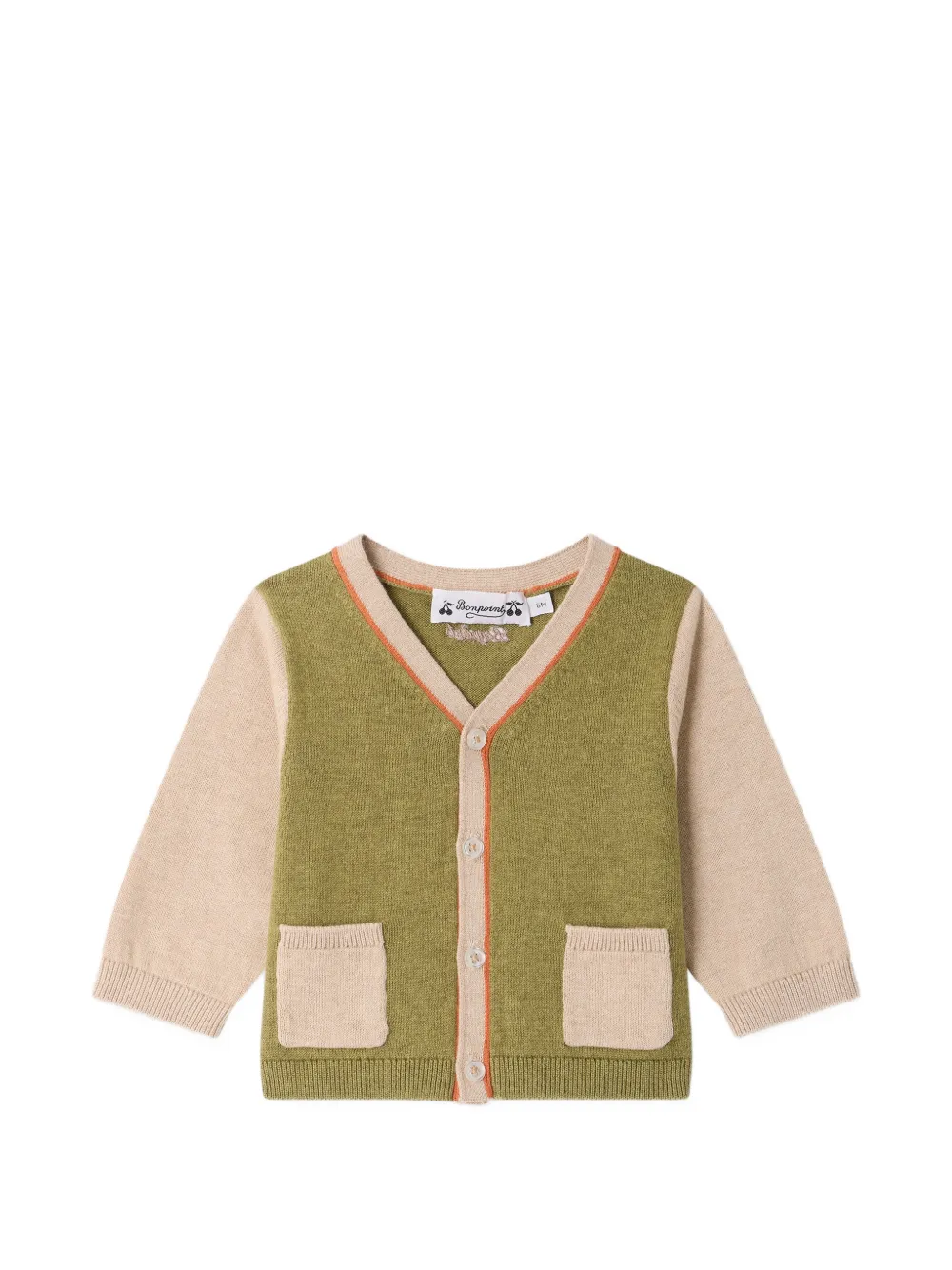 Bonpoint Tahiel colour-block cardigan - Verde