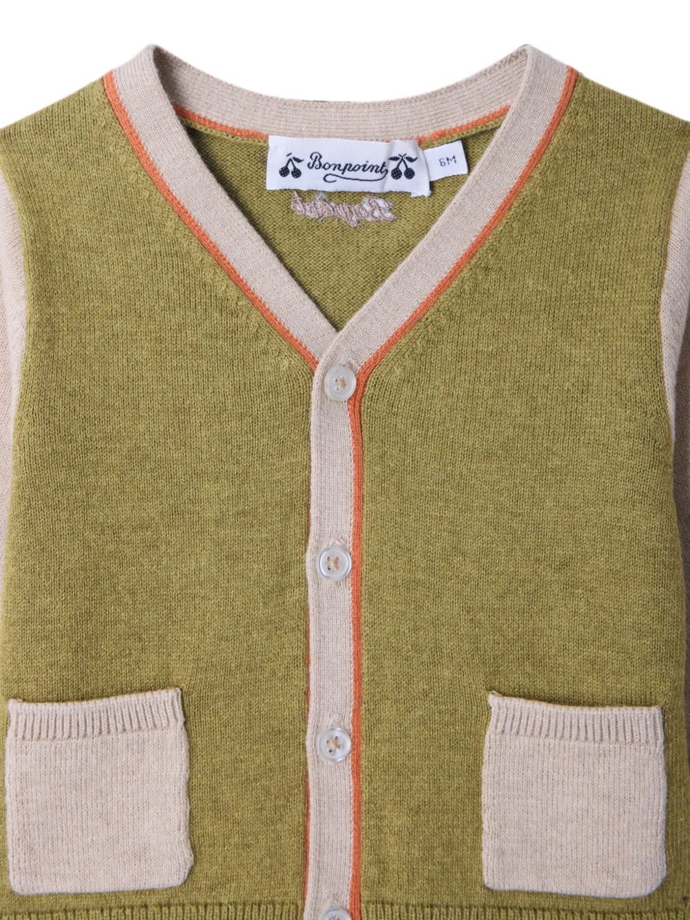 Bonpoint Tahiel vest met colourblocking Groen