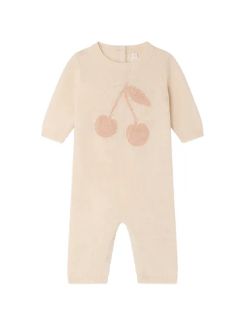 Bonpoint Tilouana cherry-intarsia romper