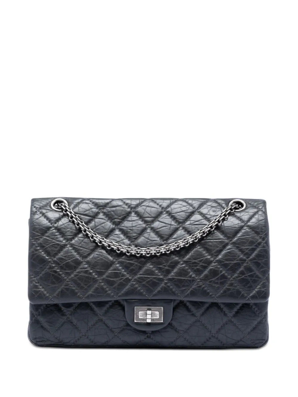 CHANEL Pre-Owned 2012 Quilted Aged Calfskin Reissue 2.55 Double Flap 226 shoulder bag - Grigio