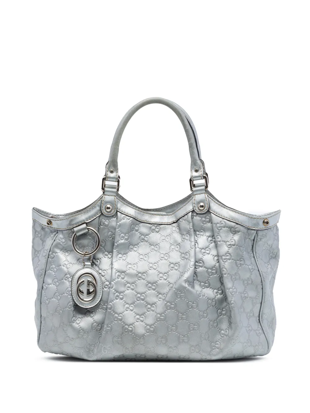 Gucci Pre-Owned 2016-2026 Medium Metallic Guccissima Sukey tote bag - Argento