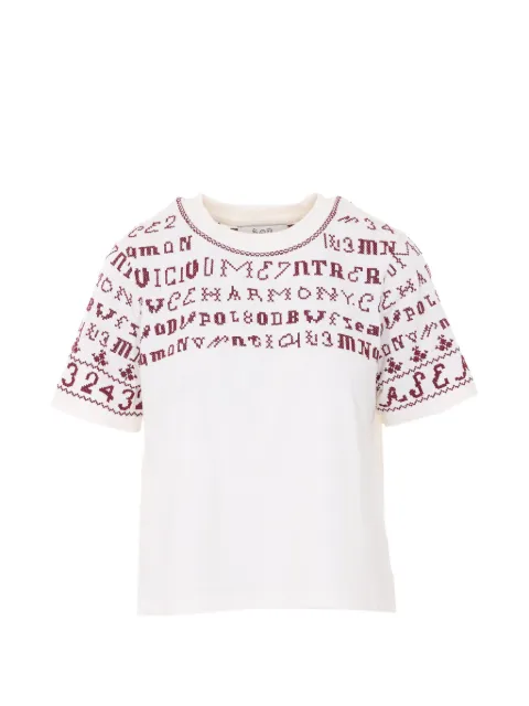 Sea Camiseta de tricô com bordado