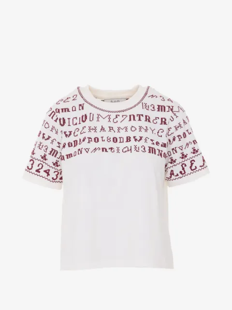 Sea Camiseta de tricô com bordado