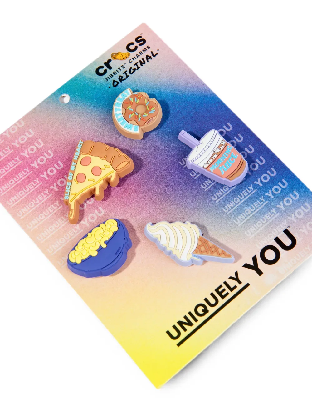 Crocs Kids Jibbitz™ Funny Foods shoe charms (set of five) Blauw