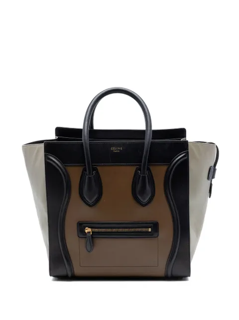 Celine Pre-Owned 2014 Mini Tricolor Calfskin Luggage tote bag