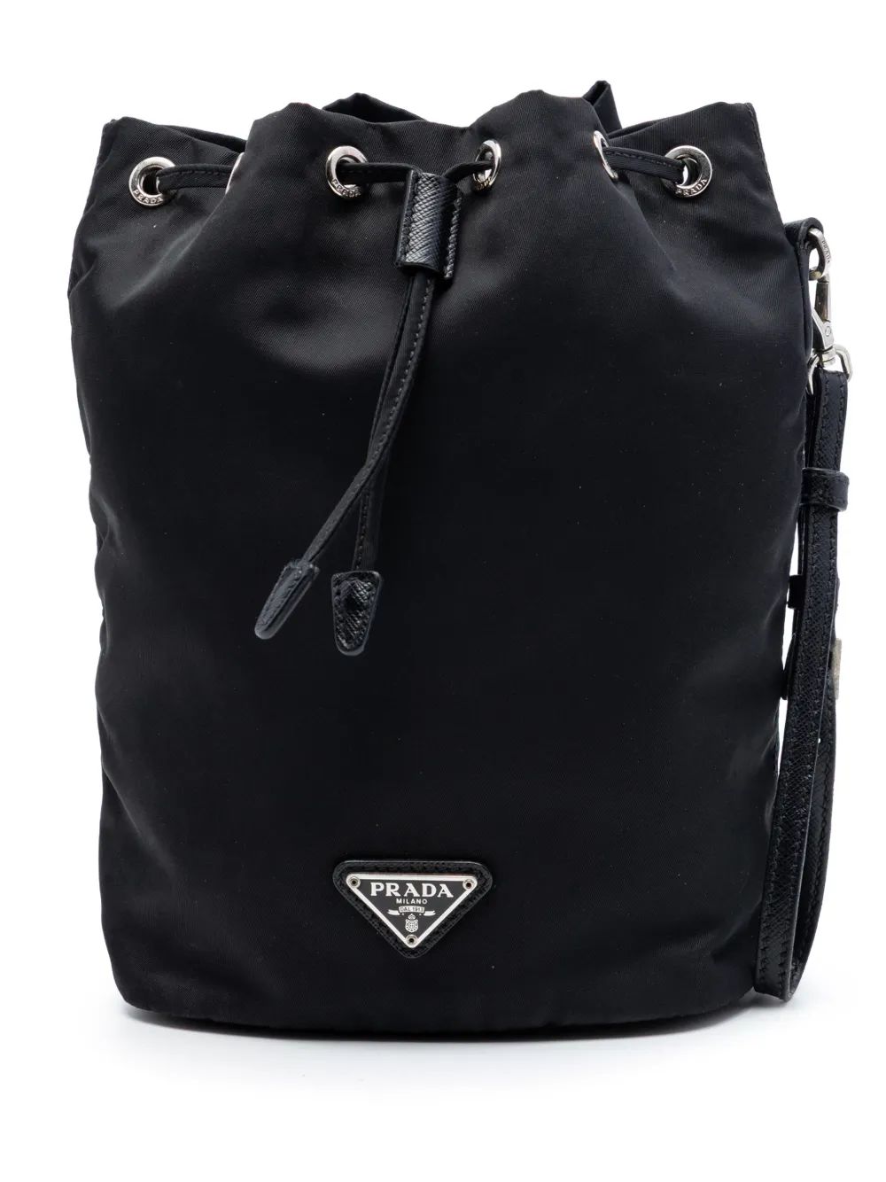 Prada Pre-Owned 2019-2026 Tessuto Drawstring pouch - Nero
