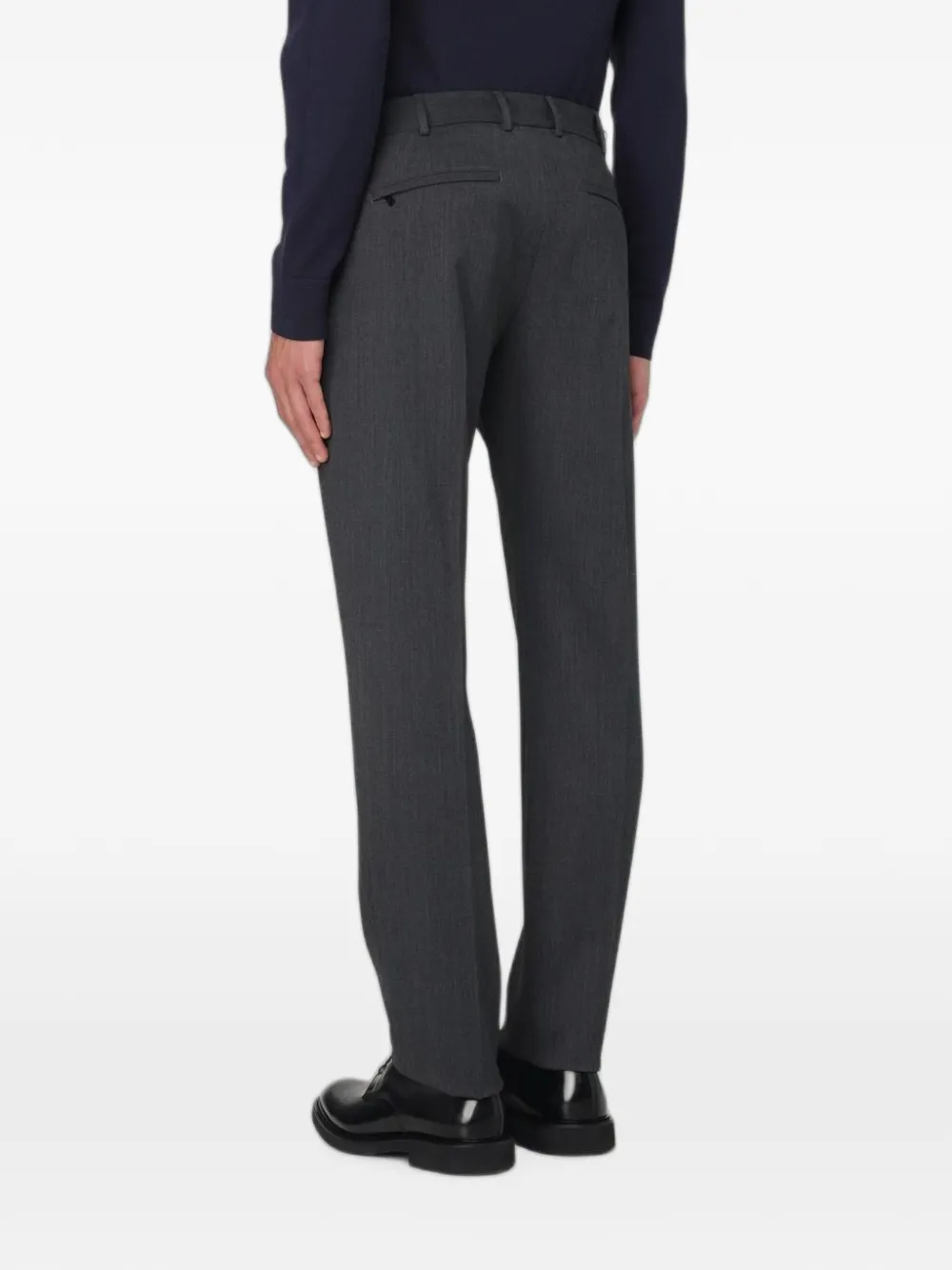 PT Torino Wollen pantalon met gemêleerd effect Grijs