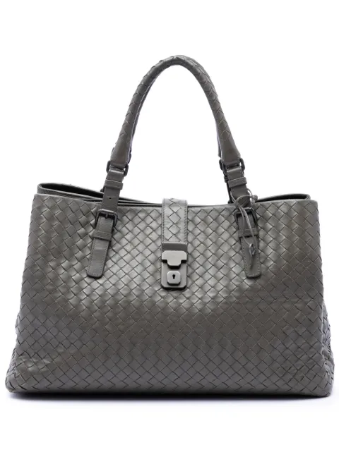 Bottega Veneta Pre-Owned 2012-2026 ミディアム ナッパ イントレチャート ローマ トートバッグ