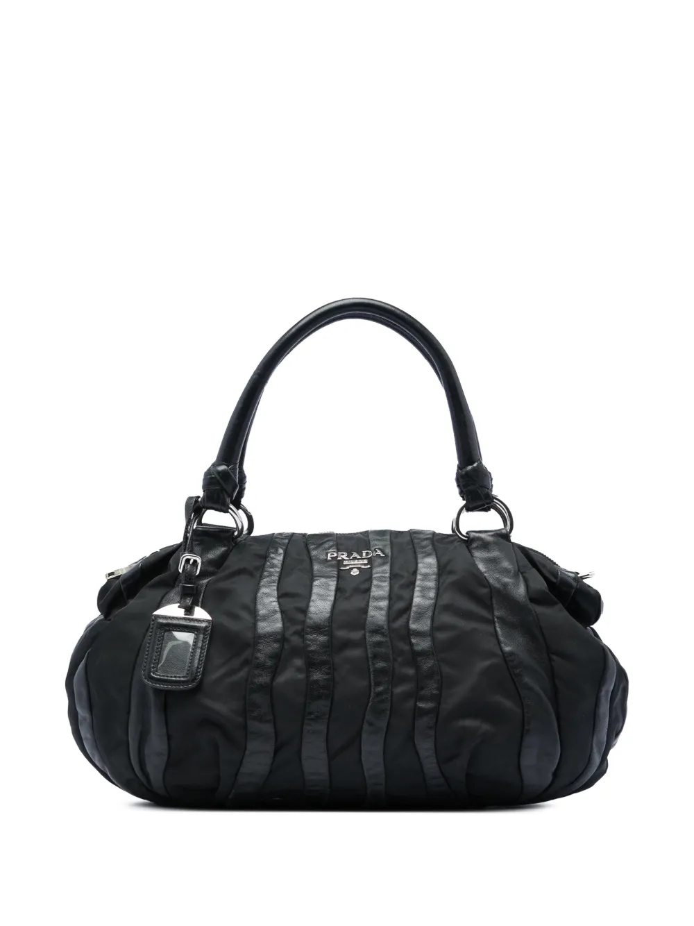 Prada Pre-Owned 2021-2026 Tessuto Nappa Waves handbag - Nero