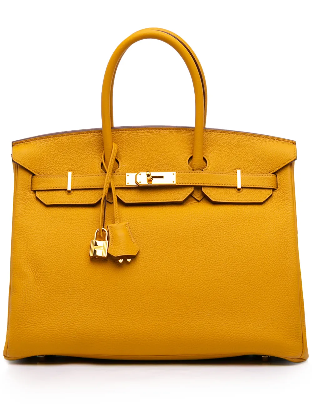 Hermès Pre-Owned 2018 Togo Birkin Retourne 35 handbag - Giallo
