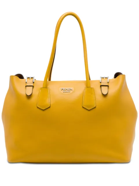 Prada Pre-Owned 2021-2026 City Calf Leather Buckle tote bag