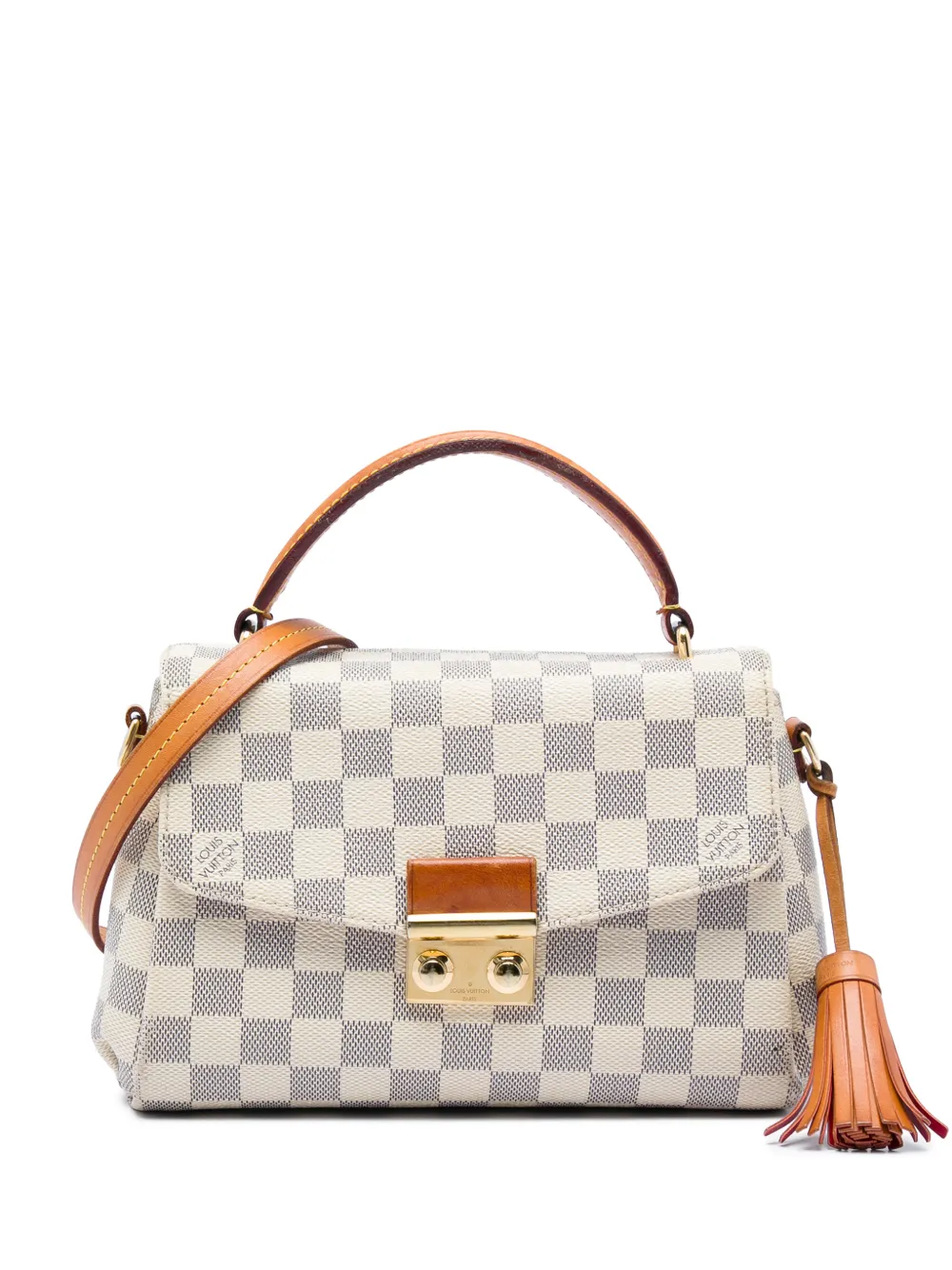 Louis Vuitton Pre-Owned 2019 Damier Azur Croisette satchel - Bianco