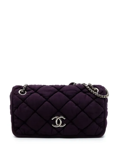 CHANEL Pre-Owned 2008-2009 Small Quilted Nylon Bubble Flap shoulder bag