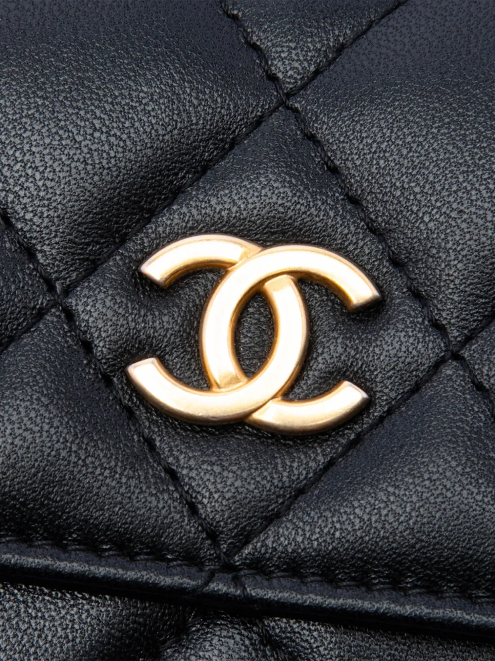 CHANEL Pre-Owned 2020 Quilted Lambskin Romance Card Holder On