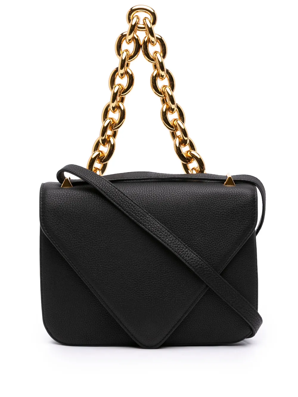Bottega Veneta Pre-Owned 2012-2026 Small Leather Mount Envelope Chain Bag satchel - Nero