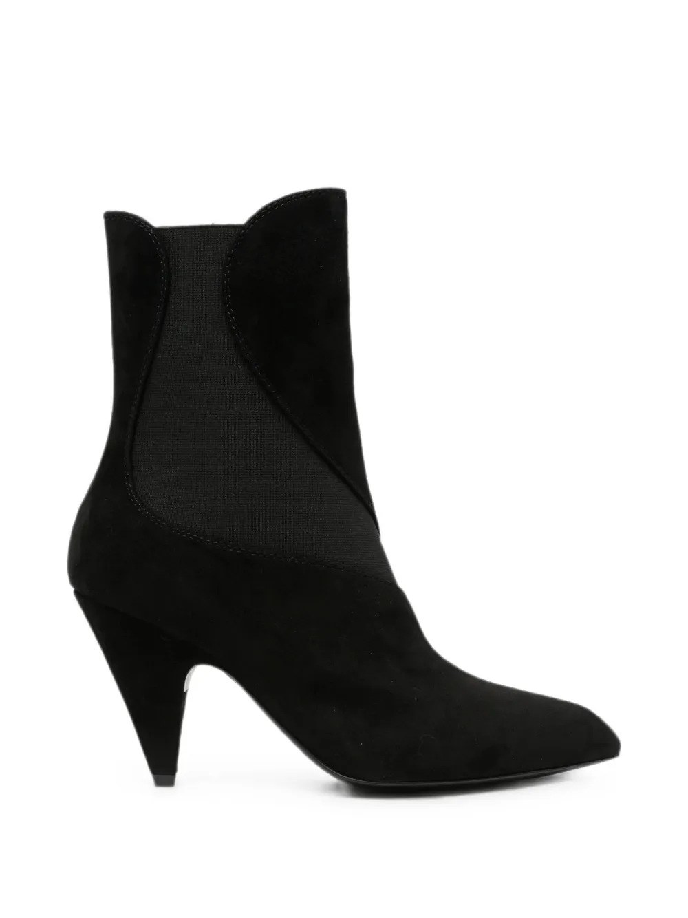 Sergio Rossi Tensile pointed-toe cone-heel ankle boots Zwart