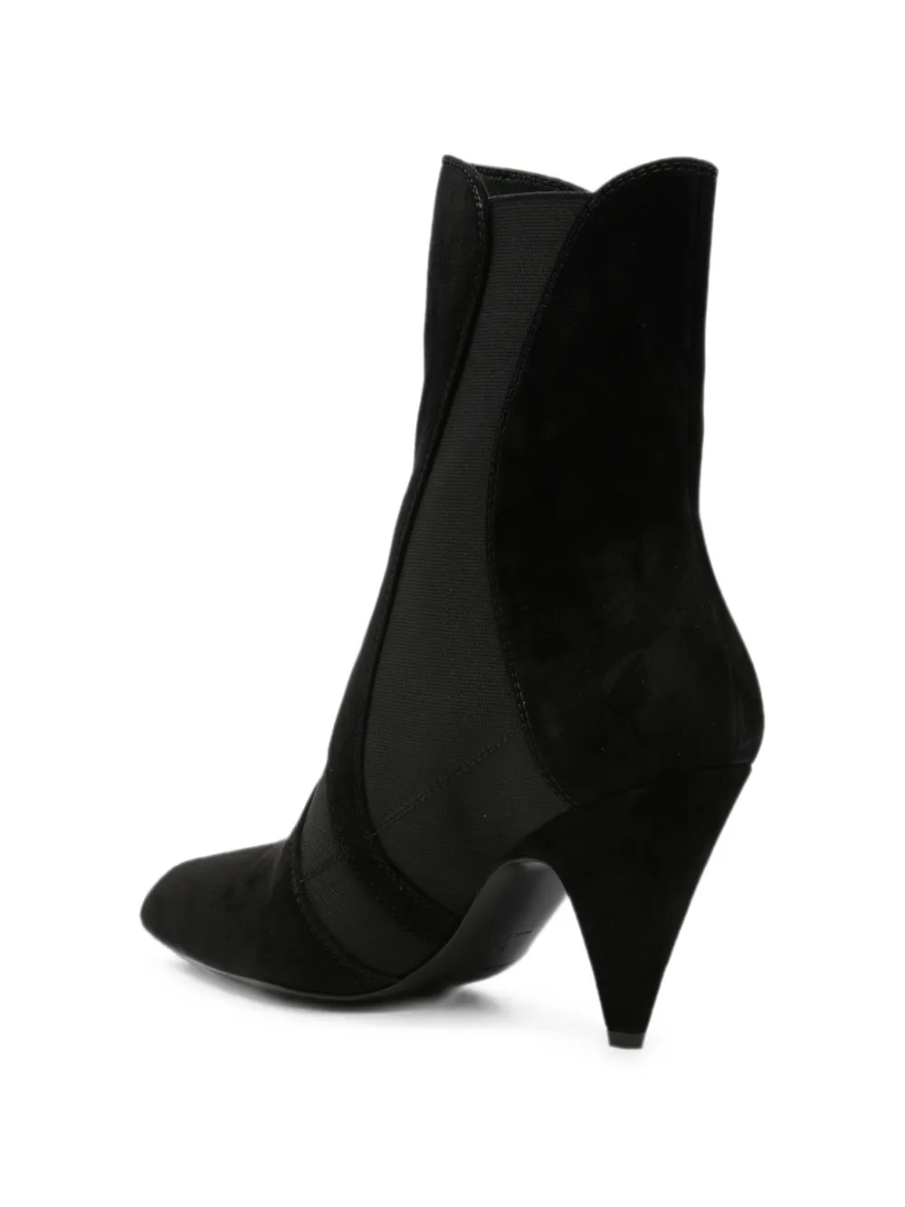 Sergio Rossi Tensile pointed-toe cone-heel ankle boots Zwart